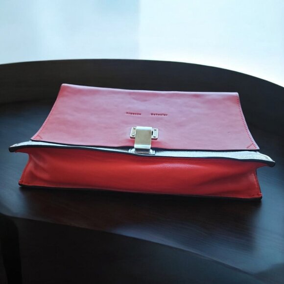 Proenza Schouler Red and Silver Leather Clutch - Picture 4 of 5